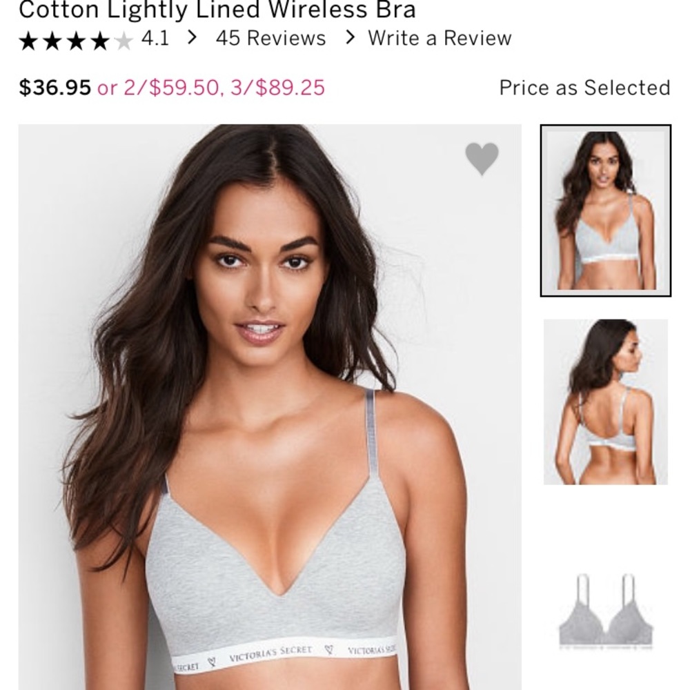 Wear everywhere wireless bra 36C